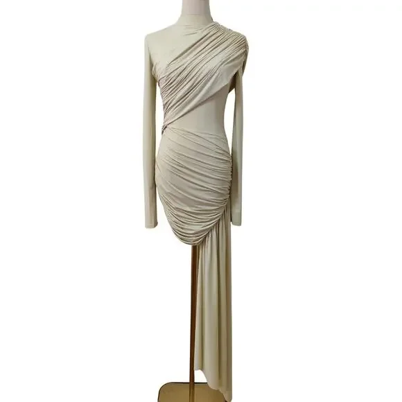 de la vali gold dress CRISTOBAL MIDI DRESS IN SHERBET YELLOW CHIFFON – DE LA VALI OFFICIAL